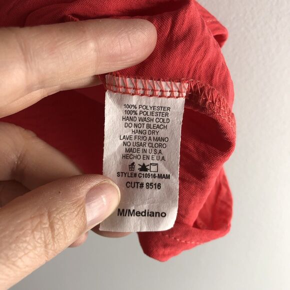 Jodifl Womens Size Medium Coral Pink Blouse Tie Strap Tank Crinkle Fabric Flowy - Picture 7 of 12